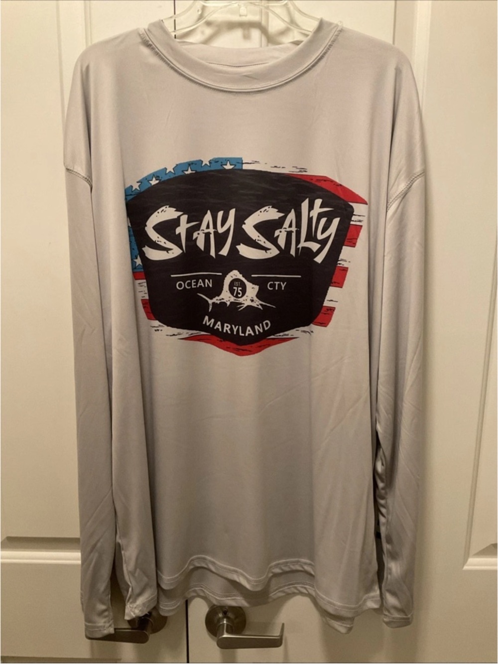 Sunsations “Stay Salty” Moisture Wicking Polyester Shirt Ocean City MD 2XL NWTs